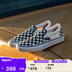 VANS范斯官方 Slip-On黑白棋盤(pán)格一腳蹬職業(yè)滑板鞋低幫 黑色  39