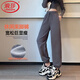 浪莎運動(dòng)褲女寬松束腳褲春季高腰哈倫褲子休閑闊腿長(cháng)褲美式衛褲女