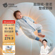 貝肽斯嬰兒睡袋胎脂皮恒溫兒童分腿睡袋嬰幼兒防踢被秋冬加厚 貝羽藍L