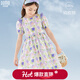 多妙屋女童連衣裙夏季純棉兒童裙子2025新款夏裝中大童洋氣薄款公主裙 紫色 140