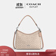 蔻馳（COACH）奧萊女士女包經(jīng)典標志LAUREL流浪包單肩包斜挎通勤麻將包 SV/沙黃色/灰褐色