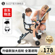 suzzt遛娃神器帶遮陽(yáng)棚可折疊嬰兒推車(chē)雙向手推車(chē)嬰兒車(chē)0-3歲溜娃神器 新升級加大輪+加大遮陽(yáng)
