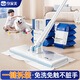 享家美靜電除塵自動(dòng)夾布平板拖把懶人免洗一次性拖布洗臉巾家用一拖凈
