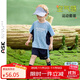 ASK JUNIOR男童兒童運動(dòng)套裝2025夏季吸濕速干嬰幼短袖短褲 藍色  100 