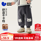 迷你巴拉（minibala）男女童褲子保暖內里加絨不勒肚2025冬裝新款寬松PP褲 茶灰20708 100