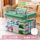 EACHY藥箱家用醫藥箱透明塑料收納箱綠色特大號兩層