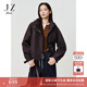 玖姿（JUZUI）戶外工裝機(jī)能風(fēng)連帽外套女2025秋季新款JTFQ40501 深紫 L
