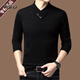 WVD產(chǎn)純山羊絨衫男士V領(lǐng)冬季加厚修身打底羊毛衫男裝毛衣 黑色927款 黑色927款 L 170/