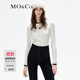 MO&Co.【美麗諾綿羊毛】假兩件拼接修身百搭針織衫內搭外穿摩安珂 米白色-第2批 S 160