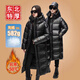 零下50度東北漠河黑金長(cháng)款極寒羽絨服情侶男女款500克特厚鵝絨服 黑色 L 充絨量526g
