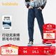 巴拉巴拉童裝兒童褲子男童長(cháng)褲秋冬裝2024直筒褲加絨時(shí)尚潮酷208424108103
