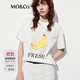 MO&Co.短袖T恤夏接觸瞬間涼感棉質(zhì)寬松水果印花MBE2TEET05 本白色 M /165