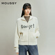 moussy 春季新品慵懶松弛立領(lǐng)字母拉鏈毛針織衫028IAA70-1042 013象牙色 均碼