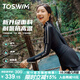 TOSWIM拓勝分體泳衣女夏長(cháng)袖防曬保守顯瘦溫泉游泳衣女兩件套 原海極光M