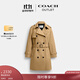 蔻馳（COACH）奧萊女士女裝純色中長(cháng)款風(fēng)衣戶(hù)外外套 卡其色 S