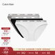 Calvin Klein內衣女士三條裝循環(huán)提花ck舒適棉質(zhì)彈力透氣性感比基尼三角內褲女 MP1-太空黑/淺灰色/月光白 3條 M