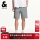 杰克·瓊斯（JACK&JONES）男裝刺繡logo舒適百搭潮時(shí)尚簡(jiǎn)約純色個(gè)性休閑基礎短褲225215039 E00霜灰色 M (175)