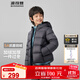 波司登（BOSIDENG）25新款輕薄羽絨服男女兒童5A抗菌外套 加絨加厚-鈦金深灰8916-店長(cháng)推薦 150 /72 約 140-150cm 36kg