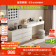 全友家居 現代簡(jiǎn)約梳妝臺收納柜一體臥室可伸縮斗柜化妝臺桌子