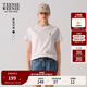 Teenie Weenie小熊2025年白色t恤新款夏季基礎圓領(lǐng)棉短袖上衣女裝 象牙白 M 165