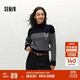 森馬（Semir）森柔|地理系列毛衣女冬季半高領(lǐng)刺繡條紋衫101724107022