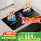 歐派燃氣灶天然氣雙灶臺猛火灶5.2KW家用嵌入式煤氣灶具灶爐一級能效高熱效率 雙灶定時(shí)九腔鴛鴦灶XZF101 天然氣