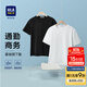 海瀾之家（HLA）短袖T恤男25新圓領(lǐng)通勤休閑風(fēng)短袖男夏季 米白R(shí)0 L 175/92A 推薦137~150斤