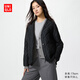 優(yōu)衣庫女裝PUFFTECH空氣棉服無(wú)領(lǐng)茄克/外套夾克482274 484251 482274/09黑色 M