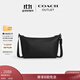 蔻馳（COACH）新款奧萊男女同款FINN 牛皮革斜挎包單肩包休閑黑色 QB/黑色