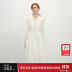 范思藍恩法式V領(lǐng)長(cháng)袖連衣裙女春裝2025新款氣質(zhì)通勤襯衫裙子1330 白色 XS