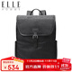 ELLE HOMME男士雙肩包大容量潮流布背包男 休閑可放14英寸電腦包5260黑色
