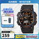 卡西歐（CASIO）大眾指針 時(shí)尚太陽(yáng)能數字雙顯夜光運動(dòng)休閑男表AQ-S810W-8AVDF