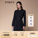 PORTS寶姿秋冬新品女裝縫制針織長(cháng)袖連衣裙SM9N014NCC148 黑色 M (6)