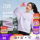 安踏兒童衛衣女童2025冬季套頭衫加絨保暖字母百搭運動(dòng)衛衣A62547719