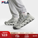 FILA 斐樂(lè )官方男鞋可頌面包鞋復古老爹鞋2024冬新款輕便舒適運動(dòng)鞋 瑪瑙灰/銀綠色-AS 42