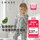 嫚熙（EMXEE）牛油果絲柔棉新生寶寶睡衣套裝兒童衣服春秋季男女童套裝 獨角獸叢林 100 cm（2-3歲，體重12-13.5kg）