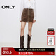 ONLY秋季簡(jiǎn)約氣質(zhì)大口袋A字皮裙短裙半身裙女|12449M006 E09 深褐色 XL (175) 76A