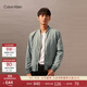 Calvin KleinJeans春秋男士休閑通勤刺繡字母ck棒球領(lǐng)飛行員夾克外套J325903 PFF-石板灰 M