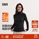 森馬（Semir）長(cháng)袖T恤女冬半高領(lǐng)發(fā)熱抑菌純色修身上衣顯瘦打底衫101724101005