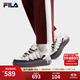 FILA 斐樂(lè )官方女鞋CARROT摩登板鞋2024秋季新款蘿卜鞋休閑增高厚底鞋 初雪白/黑-PB 37.5