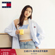 TOMMY JEANS25春夏新款女美式亞文化街潮螺紋彈力修身內(nèi)搭針織無袖上衣 卡其色ACG S