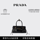PRADA/普拉達【禮物】女士Prada Bonnie迷你牛皮革手袋單肩包 黑色