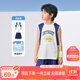 左西男童背心套裝兒童學(xué)院風(fēng)運動(dòng)球衣2025新款涼感兩件套 藏青色 160