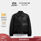 蔻馳（COACH）新款奧萊男士牛皮革FLIGHT 商務(wù)夾克外套黑色 黑色 M