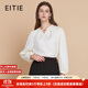 愛(ài)特愛(ài)（EITIE）簡(jiǎn)約氣質(zhì)襯衣暗紋V領(lǐng)上衣2025秋季新款通勤顯瘦長(cháng)袖襯衫C2513806 杏仁白12 L (165)