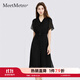 MeetMetro瑪依爾黑色雪紡連衣裙女2025夏季新款飄帶領(lǐng)輕熟風(fēng)裙子 黑色【現貨閃電發(fā)】 XL