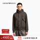 EMPORIO ARMANI/阿瑪尼官方旗艦新款男士可拆連帽雙層門(mén)襟夾克外套秋冬 U8120-墨綠色 50 (L) (推薦：150-165斤)