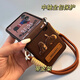 億芯優(yōu)控適用榮耀Magicvflip2手機殼復古月坑紋皮質(zhì)全包中軸保護殼榮耀vflip可愛(ài)小狗帶支架手提斜挎外殼女 【深棕色】鉸鏈全包保護*折疊支架+手提繩 榮耀Magic V Flip2