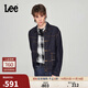 Lee商場(chǎng)同款舒適版翻領(lǐng)101+清水洗男牛仔夾克外套潮