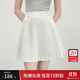 范思藍恩減齡顯瘦百搭百褶裙2025夏新款垂感A字型短裙2212 白色 M